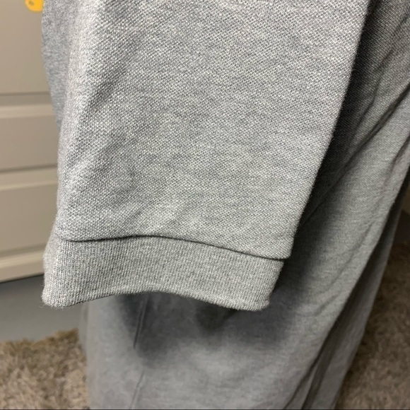 PUMA gray vintage polo cotton shirt 1/4 button embroider logo chest comfy 2XL - Picture 7 of 14